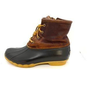 Sperry Saltwater Duck Boot Brown Leather Size Women’s 7.5 US Waterproof
